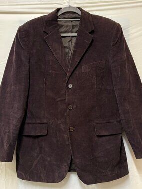 VTG Turkish Men’s Corduroy Cotton Blazer Jacket Brown 50N